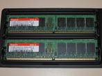 Hynix 2x512MB, DDR2 PC2-3200U, Computers en Software, RAM geheugen, Ophalen of Verzenden, Gebruikt, DDR2, Desktop