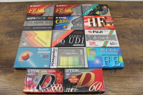 Nieuwe lege cassettebandjes bundel, Cd's en Dvd's, Cassettebandjes, Nieuw in verpakking, Onbespeeld, Overige genres, 2 t/m 25 bandjes