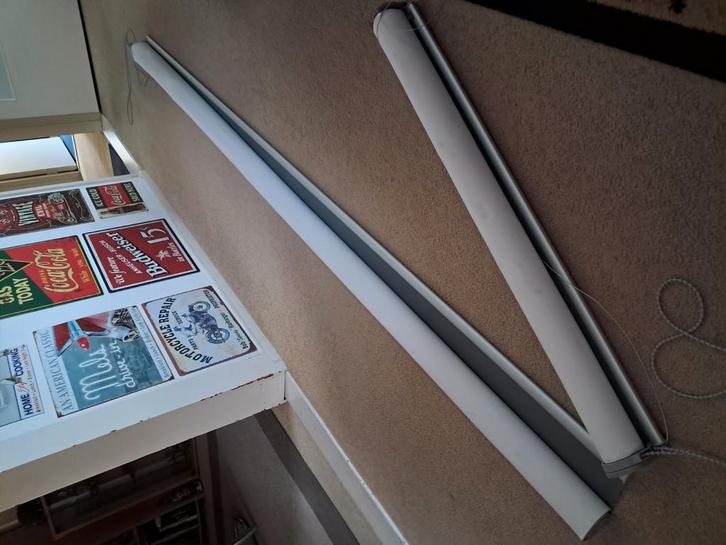 Rolgordijnen grijs verduistering, Doe-het-zelf en Verbouw, Glas en Ramen, Zo goed als nieuw, 160 cm of meer, 160 cm of meer, Ophalen