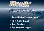 Menik studio flash kit model KM400, Ophalen, Gebruikt, Complete fotostudio