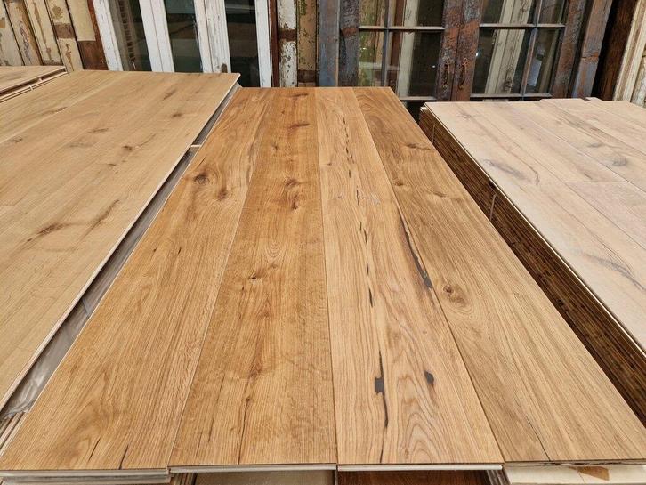 WEEKAANBIEDING! EIKEN VLOER, MULTIVLOER RUSTIEK GEOLIED 18CM, Huis en Inrichting, Stoffering | Vloerbedekking, Nieuw, 75 m² of meer