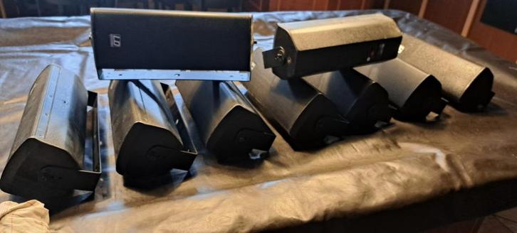 SAT 242 G2 2 x 4" passieve installatieluidspreker zwart 9x, Audio, Tv en Foto, Luidsprekers, Gebruikt, Front, Rear of Stereo speakers