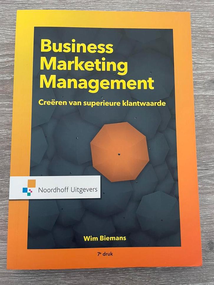 Wim Biemans - Business marketing management, Boeken, Economie, Management en Marketing, Zo goed als nieuw, Management, Ophalen of Verzenden
