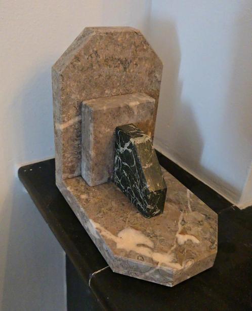 Antieke marmeren boekensteun / schouwdecoratie – art deco st, Huis en Inrichting, Woonaccessoires | Zuilen en Pilaren, Gebruikt