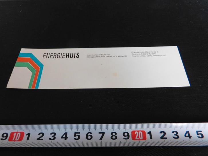 sticker Helmond Energiehuis Obragas PNEM, Verzamelen, Stickers, Zo goed als nieuw, Ophalen