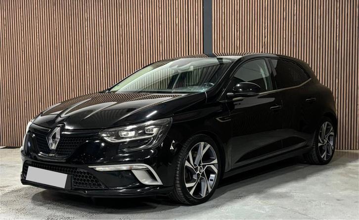 Renault Mégane GT 1.6 16V 151KW EDC 2016 Zwart, Auto's, Renault, Bedrijf, Mégane, ABS, Achteruitrijcamera, Adaptieve lichten, Adaptive Cruise Control