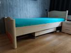 Eénpersoonsbed Gautier /matras/ lattenbodem/ box 90x200 cm, Ophalen, 90 cm, Eenpersoons, Bruin