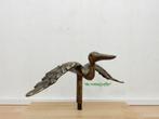 212*Bronzen ooievaar op st.(Boven €75 geen verzendkosten), Tuin en Terras, Tuinbeelden, Ophalen of Verzenden, Nieuw, Overige materialen