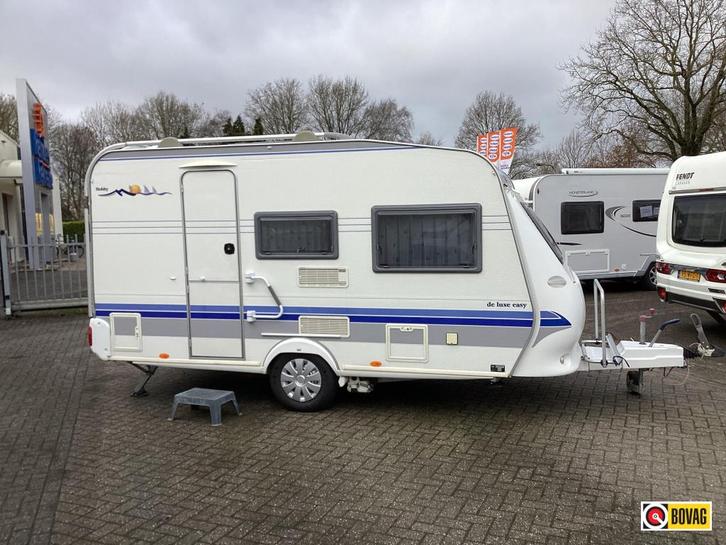 Hobby De Luxe 400 SF Mover/ voortent, Caravans en Kamperen, Caravans, Bedrijf, tot en met 3, Treinzit, Hobby, Dwarsbed, Overige typen