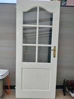 Opdek Binnendeur glas 201x85 cm, Ophalen, 80 tot 100 cm, Binnendeur, 200 tot 215 cm