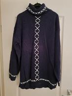 Leuke blauwe trui coltrui met witte kruisjes maat L / 42 44, Ophalen of Verzenden, Gedragen, Maat 42/44 (L), Blauw