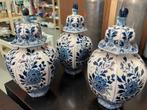 3 DELIGE SET DELFTSBLAUWE DEKSELVAZEN   -rek7, Ophalen of Verzenden
