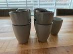9 koffiekoppen Xenos Toscane grijs (aardewerk), Huis en Inrichting, Ophalen, Zo goed als nieuw, Overige stijlen, Kop(pen) en/of Schotel(s)