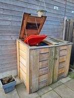 KLIKO/CONTAINER ombouw/berging 2x 240L - Stevig & Zwaar, Ophalen, Gebruikt, Hout, Containerberging