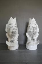 Vintage set vissen Koi Karpers wit porselein, Antiek en Kunst, Verzenden