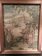 Brocante paneel met voorstelling gedrukt op linnen, Ophalen