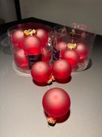 Twee sets matglazen, rode kerstballen, merk Decoris, Ophalen of Verzenden, Nieuw