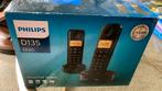 Draadloze telefoon PHILIPS D1352B Duo, Ophalen of Verzenden, Zo goed als nieuw, 2 handsets