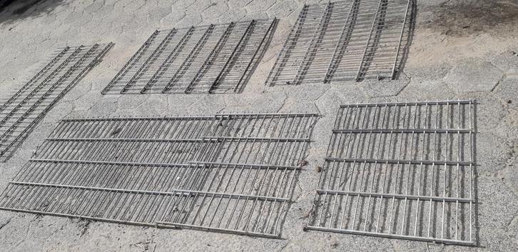 Dubbel staafmat gegalvaniseerd, Tuin en Terras, Tuinhekken en Hekwerk, Gebruikt, Dubbelstaafmat hekwerk, IJzer, Ophalen