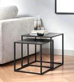 Set van 2 Livarno bijzettafels - San Diego, Vierkant, Nieuw, Ophalen of Verzenden, Metaal