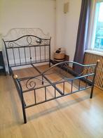 Tweepersoonsbed 140x200 met lattenbodem, Huis en Inrichting, Slaapkamer | Bedden, Ophalen, Gebruikt, Zwart, Tweepersoons