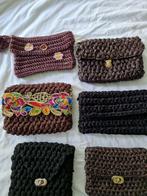 6 clutch/handtas/toilettasje bruin en zwart, Sieraden, Tassen en Uiterlijk, Tassen | Damestassen, Ophalen of Verzenden, Nieuw