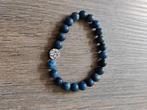 Herenarmband blauwe kralen, Ophalen, Overige materialen, Met edelsteen, Blauw