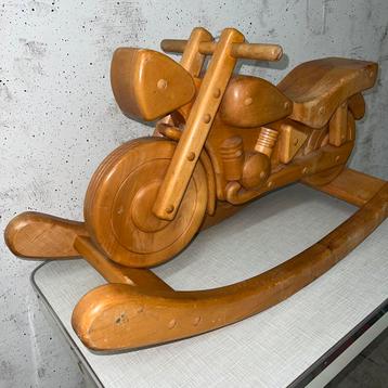 ️ Harley Davidson Houten Schommelmotor Handgemaakt Vintage beschikbaar voor biedingen