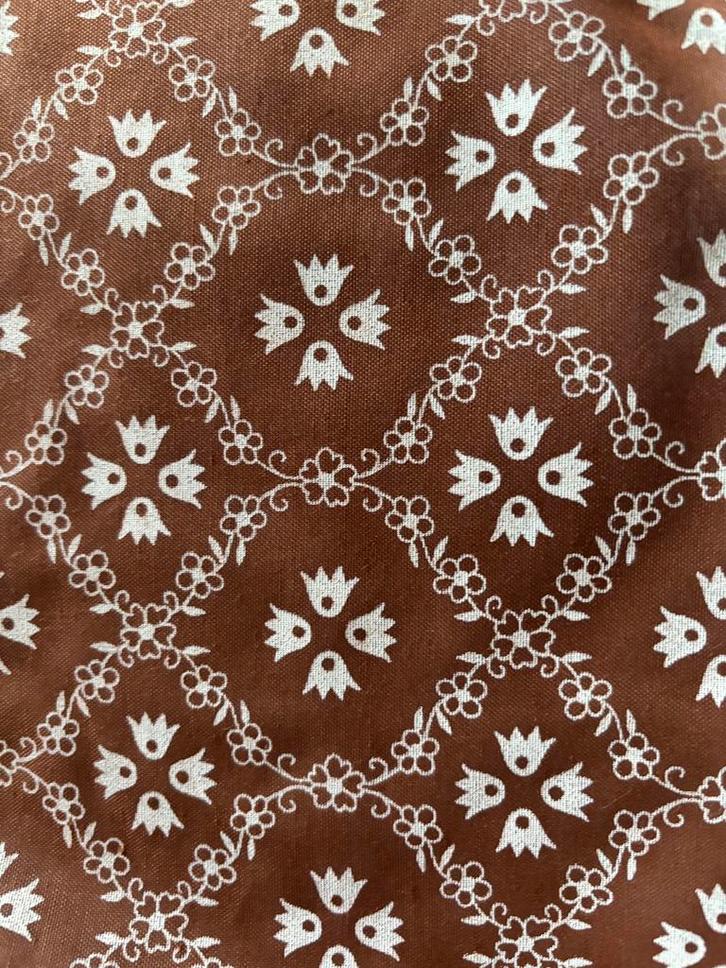 Orgineel jaren 70, gordijnstof, bruin, Kinderen en Baby's, Babywiegjes en Ledikanten, Ophalen of Verzenden