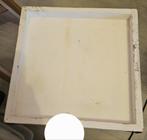 Leuke "dienblad/decoratieblad" op metalen pootjes., Ophalen of Verzenden, Zo goed als nieuw, Vierkant, Hout