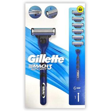 Gillette Mach3 Sport scheermeshouder met 6 mesjes beschikbaar voor biedingen