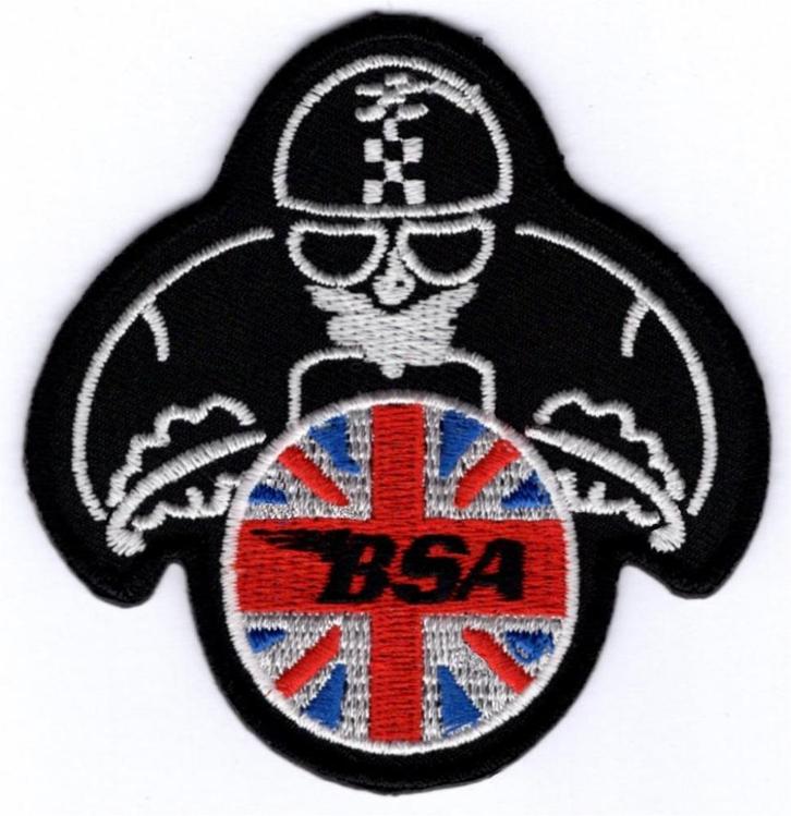 BSA Cafe Racer stoffen opstrijk patch embleem #3, Motoren, Accessoires | Overige, Nieuw, Ophalen of Verzenden