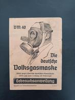 WW2, Duits, VM40 gebruiksaanwijzing gasmasker., Verzamelen, Militaria | Tweede Wereldoorlog, Overige soorten, Duitsland, Overige typen