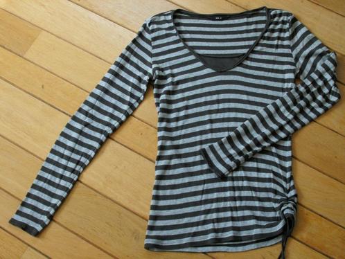 HEMA t- shirt grijs bruin streep maat M - nieuw -, Kleding | Dames, T-shirts, Maat 38/40 (M), Bruin, Korte mouw, Ophalen of Verzenden