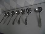 7 divers model en vintage bestek jus of sauslepels 16-19 cm, Ophalen of Verzenden, Zo goed als nieuw, Rvs of Chroom, Vaatwasserbestendig