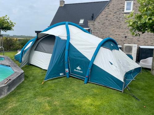 Decathlon Quechua 8.4 XL Air seconds Fresh&Black incl. pomp, Caravans en Kamperen, Tenten, meer dan 6, Zo goed als nieuw, Ophalen