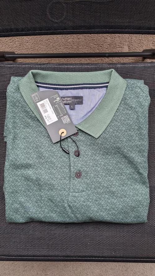 Human Nature Reine - Heren Polo (Nieuw) - Groen, Kleding | Heren, Polo's, Nieuw, Maat 52/54 (L), Groen, Ophalen of Verzenden