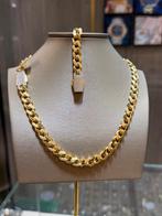18KT Goud - 53.4 Gram - Set vrouw - CUBAN - Collier Armband, Ophalen, Nieuw, Goud