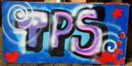 Graffiti Art, TPS ~2018  (1/4)  Air brush op triplex paneel, Antiek en Kunst, Ophalen of Verzenden