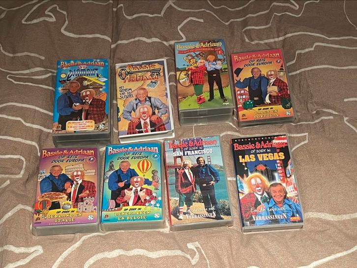 8x Bassie en Adriaan VHS - CNR / Arcade - Originele muziek, Cd's en Dvd's, VHS | Kinderen en Jeugd, Gebruikt, Kinderprogramma's en -films