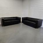 2x Lederen Gelderland 4800 2,5 zits bank Hen Vos. 190 cm, Huis en Inrichting, Ophalen, Gebruikt, Gelderlan, 150 tot 200 cm