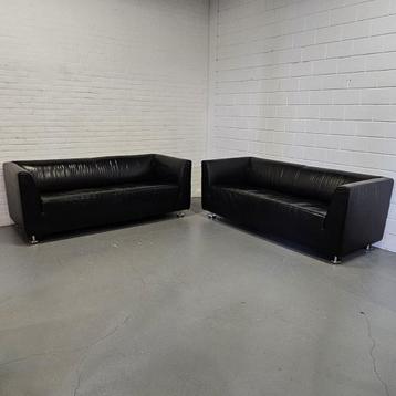 2x Lederen Gelderland 4800 2,5 zits bank Hen Vos. 190 cm beschikbaar voor biedingen