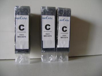 3 inktcartridges zwart WeCare 178213/PG1 520/BK 1 a5114 beschikbaar voor biedingen