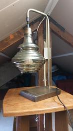 Vintage Tafellamp met Glazen Kap, Ophalen, Gebruikt, Glas, Modern