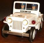 T.N Nomura Jeep "Police Dept" jaren 60 Japans blik, tintoys, Ophalen of Verzenden