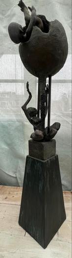 Gesigneerd Beeld Geboorte op Marmeren Voet - Kunstwerk Ei Fi, Ophalen