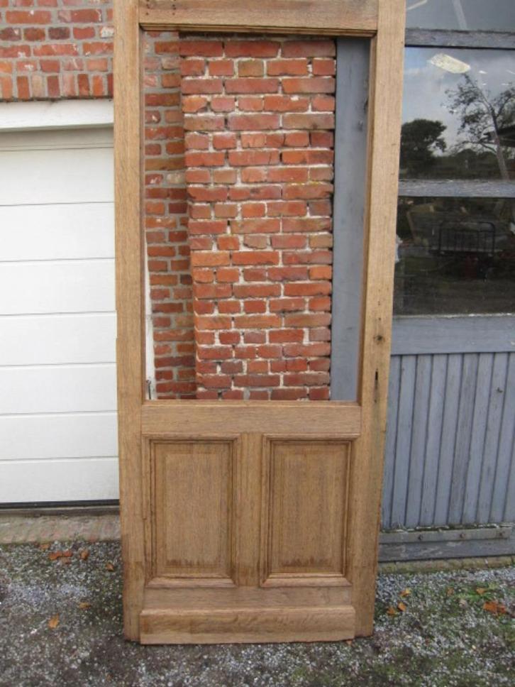 231hx97brx4d antieke geloogd hoge brede eiken paneeldeur, Antiek en Kunst, Antiek | Overige Antiek, Ophalen