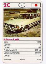 Kw1595 autokaartje 2c -- subaru 4 wd, Ophalen of Verzenden, Zo goed als nieuw, Auto's