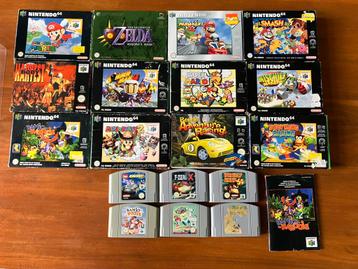 Verschillende N64 games, Mario Kart Zelda Smash CIB beschikbaar voor biedingen