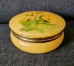 Albast snuisterijendoosje met bloemen, Ophalen of Verzenden